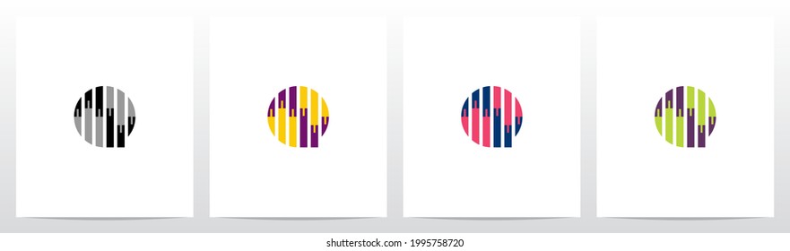 Candle Stick Pattern Forming Letter Logo Design Q