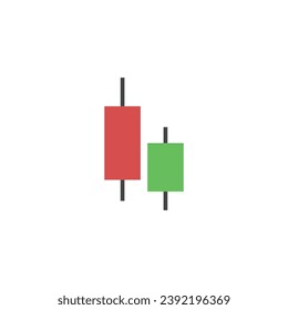 candle stick stock, bitcoin, commodity logo with blank background 