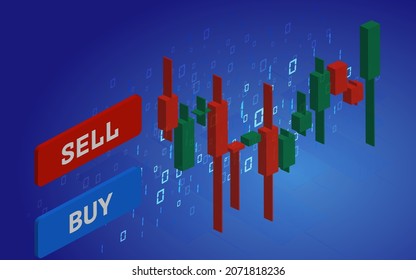 Candle stick of stock market or forex investment trading, Stock exchange concept design and background. Vector illustrations.