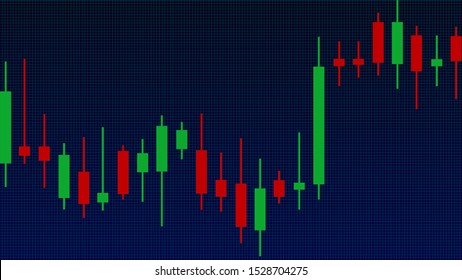 candle stick vector template stock market charts. 