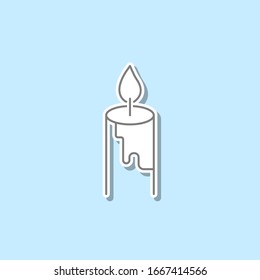 Candle sticker icon. Simple thin line, outline vector of web icons for ui and ux, website or mobile application