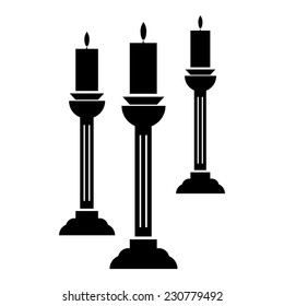 Candle sticks, vector illustration