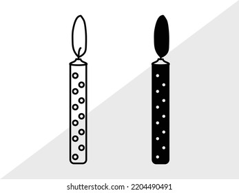 Candle SVG Printable Vector Illustration