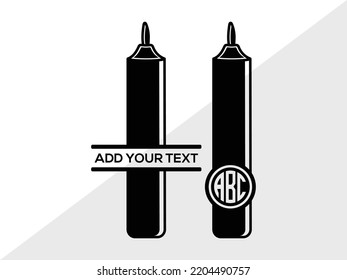 Candle SVG Printable Vector Illustration