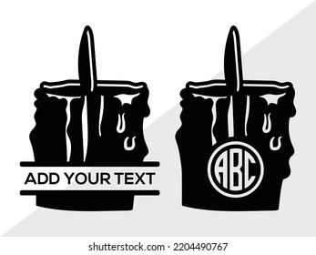 Candle SVG Printable Vector Illustration
