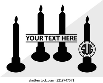 Candle SVG Printable Vector Illustration