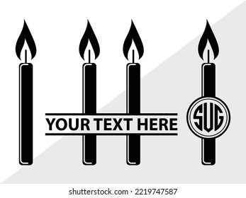 Ilustración de vectores imprimibles SVG de velas