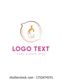 Candle themed letter type C logo template, Vector logo for business and company identity 