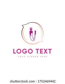 Candle themed letter type V logo template, Vector logo for business and company identity 