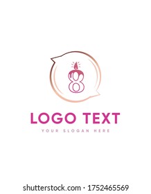 Plantilla de logotipo de tipo 8 con temática de velas, logotipo de vectores para identidad empresarial y de empresa 