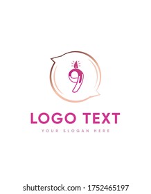 Plantilla de logotipo de tipo 9, logotipo de vectores para identidad empresarial y de empresa 