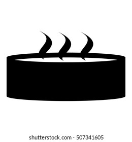 Candle with three wicks icon. Simple illustration of candle with three wicks vector icon for web