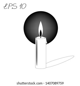 candle transparent background vector isolated object icon