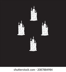 Diseño de ilustración de vectores de velas 