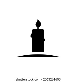 Candle-Vektorclip-Kunst einzeln auf weißem Hintergrund