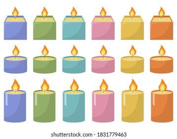 Candle vector design illustration isolated on white background