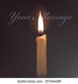 Candle. Vector element for illustration of various celebratory themes. Transparent, changeable background. No. 1.