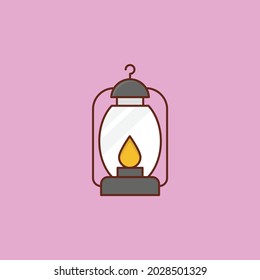 candle vector flat color icon
