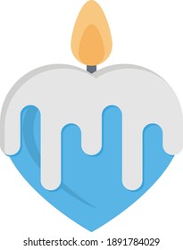 candle vector flat colour icon