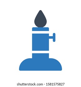 candle vector glyph color icon 