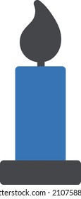 candle vector glyph color icon