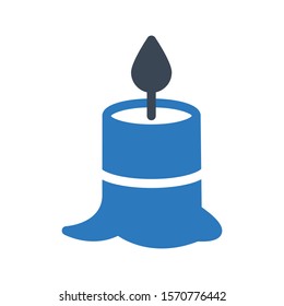 candle vector glyph colour icon