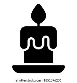 Kerze, Vektorsymbol. Moderne Glyph-Symbole. Sammlung traditioneller Elemente.