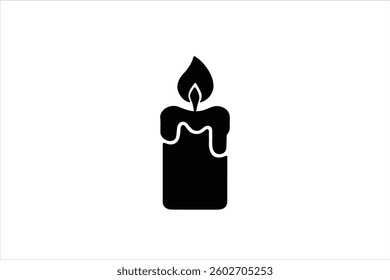 candle vector hand drawn illustration on white background.