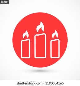 candle vector icon 10 eps
