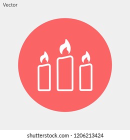 candle vector icon 10 eps