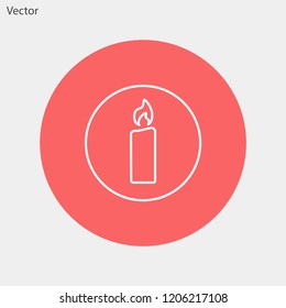 candle vector icon 10 eps
