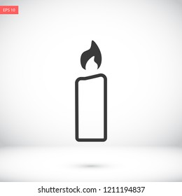 candle vector icon 10 eps