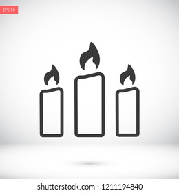 candle vector icon 10 eps
