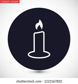 candle vector icon 10 eps