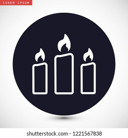 candle vector icon 10 eps