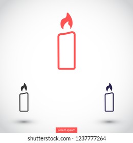 candle vector icon 10 eps