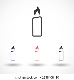 candle vector icon 10 eps