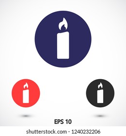 candle vector icon 10 eps