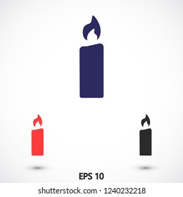 candle vector icon 10 eps