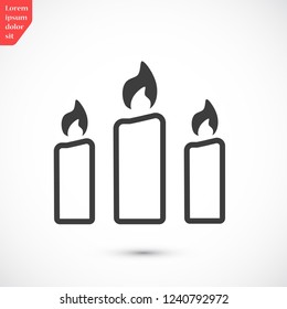 candle vector icon 10 eps