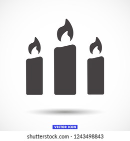 candle vector icon 10 eps