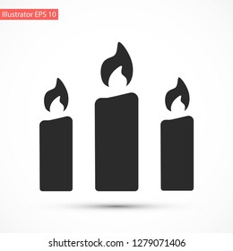 candle vector icon 10 eps