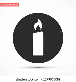 candle vector icon 10 eps