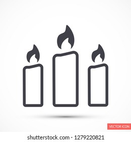 candle vector icon 10 eps