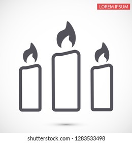 candle vector icon 10 eps