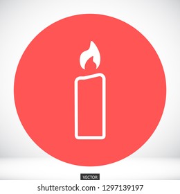 candle vector icon 10 eps
