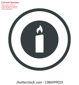 candle vector icon 10 eps , Lorem ipsum Flat design