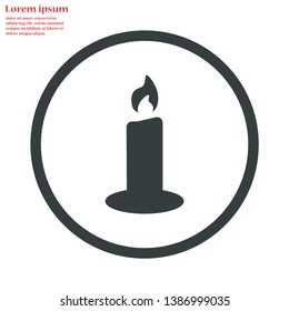 candle vector icon 10 eps , Lorem ipsum Flat design