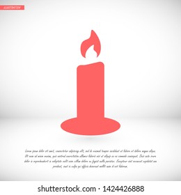 candle vector icon 10 eps , Lorem ipsum Flat design