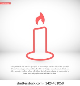 candle vector icon 10 eps , Lorem ipsum Flat design